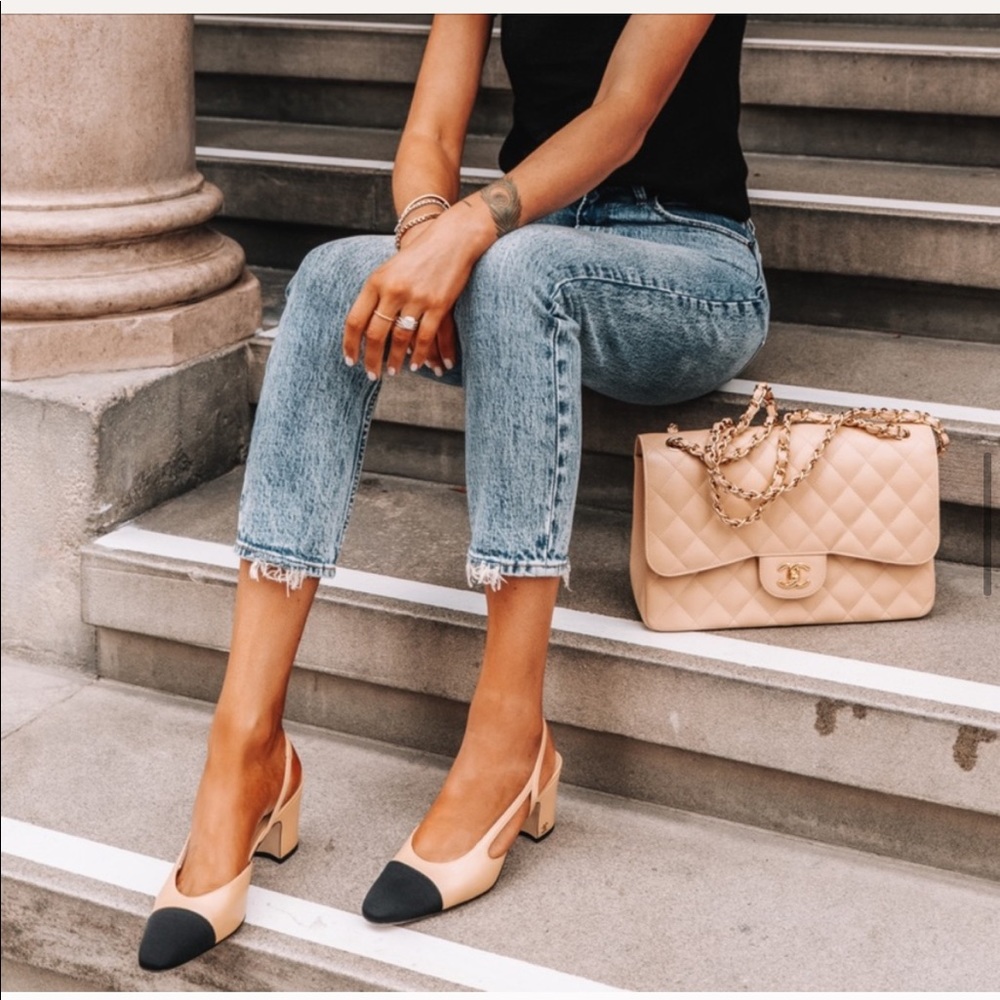 Marc Fisher Laynie Slingbacks - Classic Black Tan